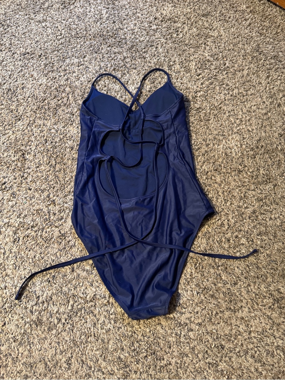 aerie Navy One-Piece Swimwear - Picture 2 of 3